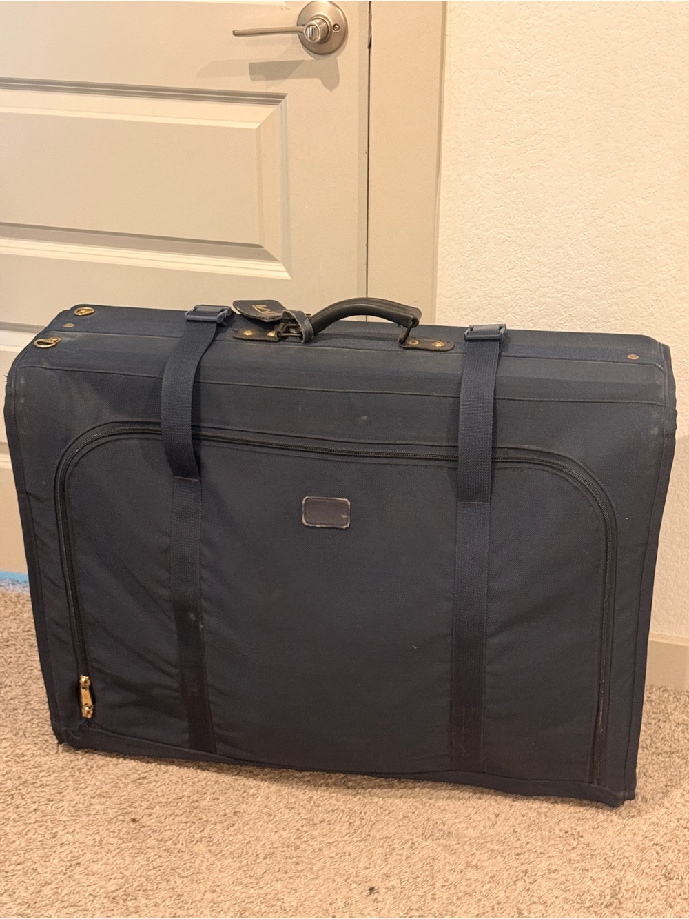 Tumi Navy Garment Bag Suitcase with Top Handle